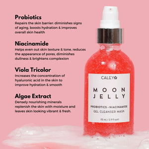 Transform your skincare routine with Gel Cleanser Mask Moon Jelly by Caley Cosmetics! Discover the ultimate blend of science and nature for glowing skin. Elevate your beauty regimen with the best in probiotic skincare and makeup. Experience the difference with Caley Cosmetics today!