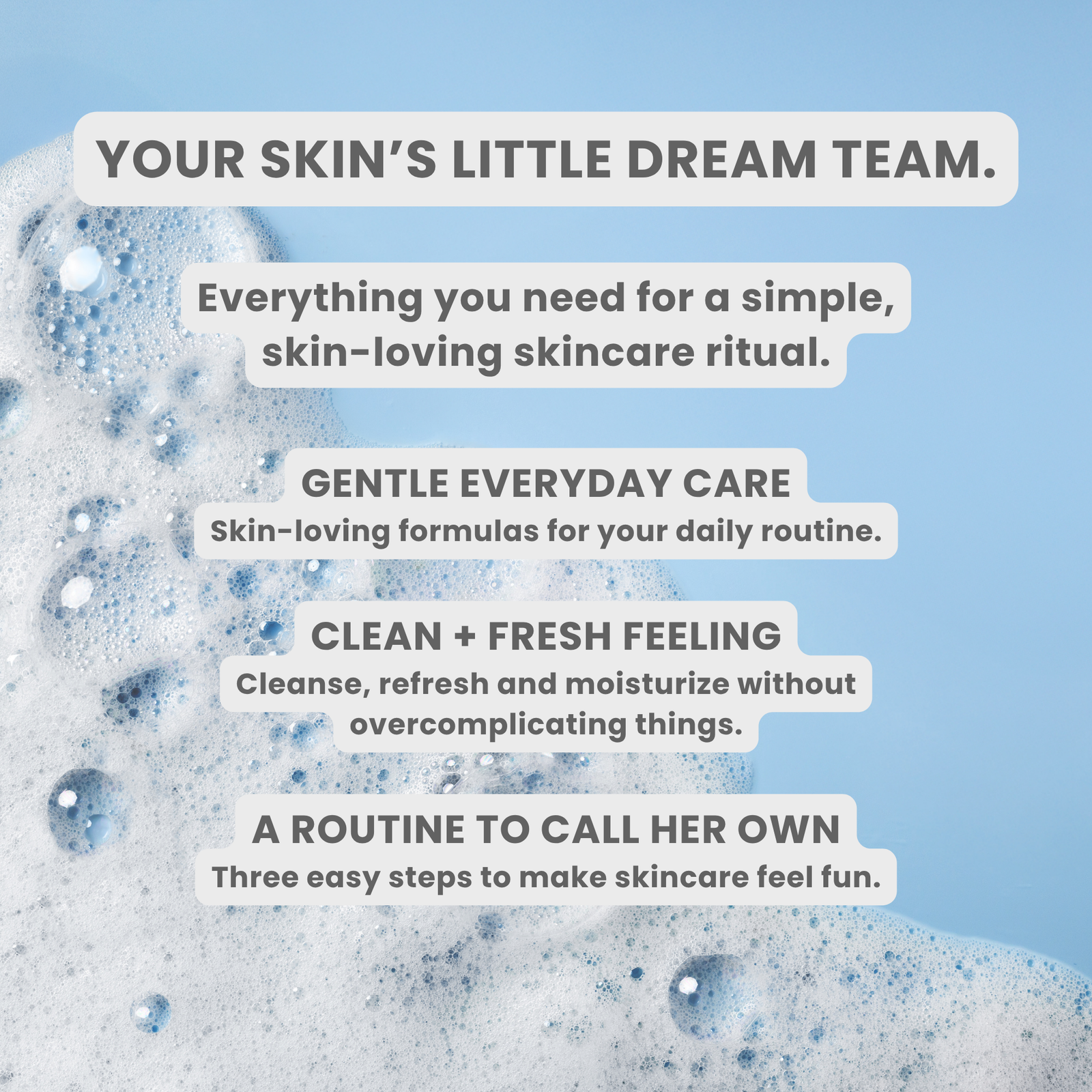 caley girls cleanse refresh hydrate skincare kit with foaming face wash, micellar water, and daily moisturizer