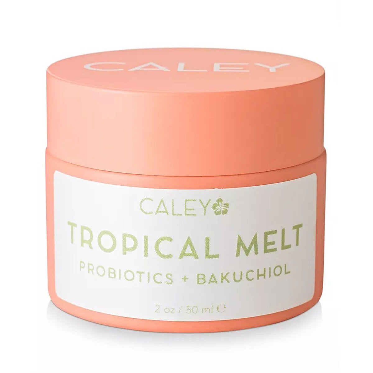 Tropical Melt Bakuchiol Cleansing Balm in a round jar with a golden-orange balm, formulated to remove makeup and sunscreen while nourishing skin with bakuchiol, kakadu plum, and botanical oils.