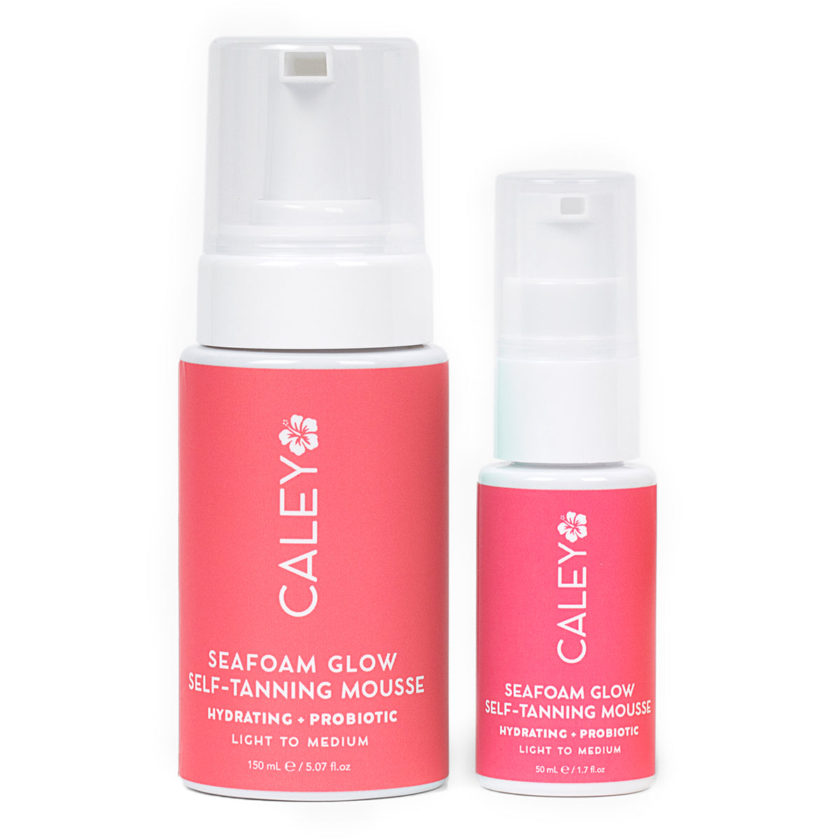 Caley Cosmetics Vacay Ready Set Sunless Tanner bundle with self-tanning mousse and tanning accessories.